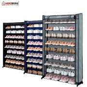 Herzberg HG-8077: 9-Tier Shoe Rack Organizer Blue