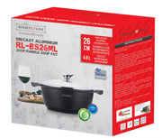 Royalty Line RL-BS26M: Marble Coated Cooking Pot and Casserole - 26cm