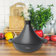 Cheffinger CF-TAJ28: 28cm Cast Aluminum Marble Coated Tagine