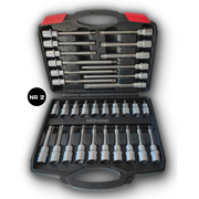 Widmann 88-Piece 1/2″ Bit Socket Sets: Spline, Internal Hexagon, T-Star