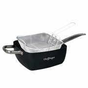 Cheffinger CF-FA04: 4 Pieces Marble Coated Square Deep Frying Pan Set