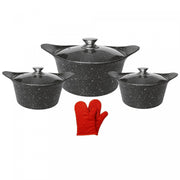 Cheffinger 6 Pieces Asia Cooking Pot with Pair of Gloves