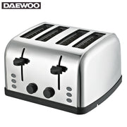 Daewoo SYM-1304: Wide Stainless Steel  Bread Toaster - 4 Drawer, 4 Slice