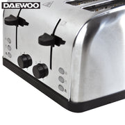 Daewoo SYM-1304: Wide Stainless Steel  Bread Toaster - 4 Drawer, 4 Slice