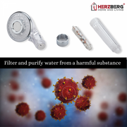 Herzberg HG-8023: Personal Showerhead - Antibacterial Activation Mineralization Ball Showerhead