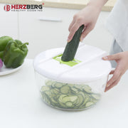 Herzberg HG-8032: Vegetable Slicer with Bowl and Storage Container Set