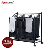 Herzberg HG-8078: Rolling Laundry Hamper Sorter & Organizer