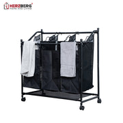 Herzberg HG-8078: Rolling Laundry Hamper Sorter & Organizer