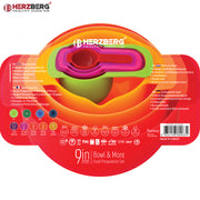 Herzberg 9 in 1 Bowl and Measuring Cups Set