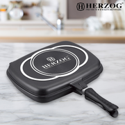 Herzog 32cm Die Casting Double Fry Pan