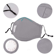 Washable Cotton Mask w/ 2 Activated Carbon Filters