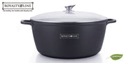 Royalty Line RL-BS36M: Die Cast Casserole with Glass Lid - 36cm