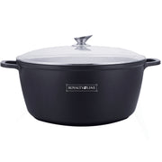 Royalty Line RL-BS36M: Die Cast Casserole with Glass Lid - 36cm