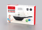 Royalty Line RL-BW30M: Marble Coated Cooking Wok Pan - 30cm