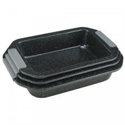 Royalty Line RL-CC3B: 3-Piece Marble Coating Baking Tray