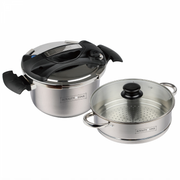 Royalty Line RL-PC6LC: 4-in-1 Pressure Cooker & Couscous Steamer - 6L