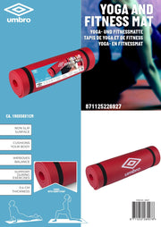 Umbro Red Fitness and Yoga Mat 190x58x1cm